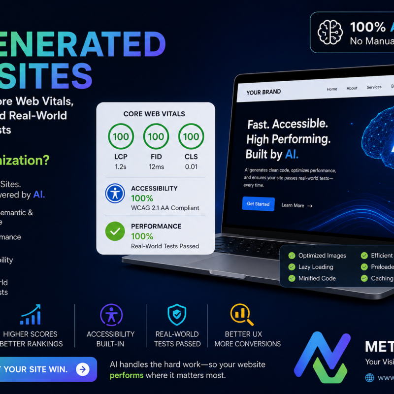 How Can AI-Generated Websites Actually Pass Core Web Vitals, Accessibility, And Real-World Performance Tests Without Manual Optimization?